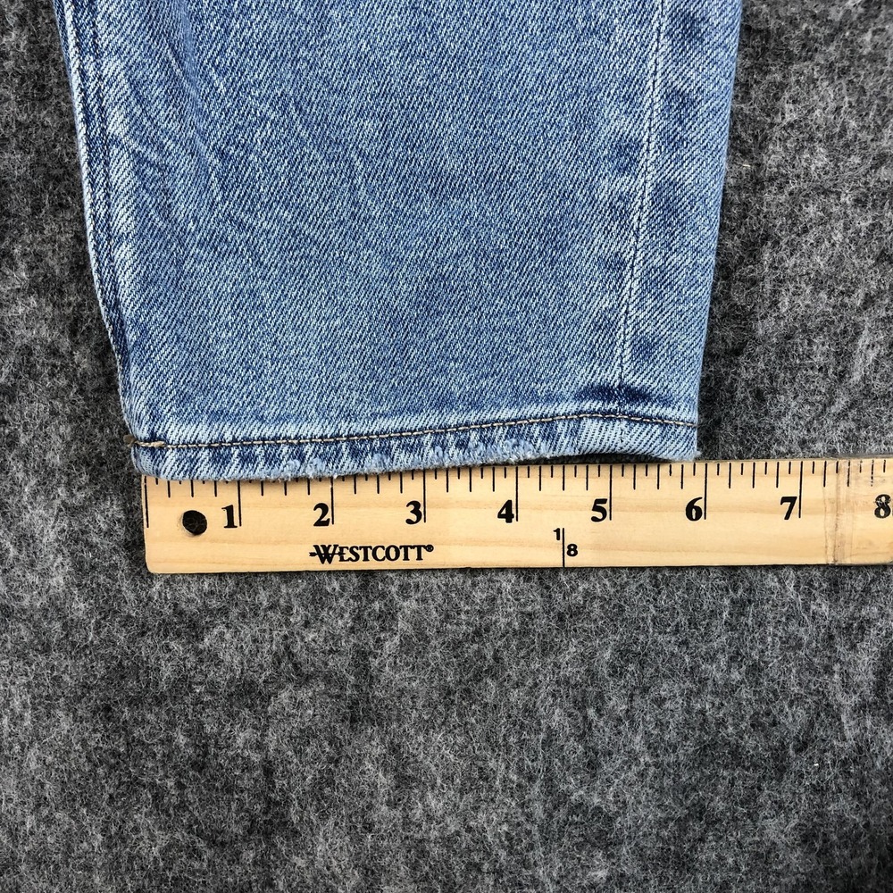 American Eagle Mom Straight Jeans Womens 2 Short Light Wash Distressed Stretch - Picture 12 of 16